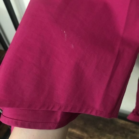 Talbots Pink Ruffle Tuxedo Style Button Up… - Picture 8 of 8